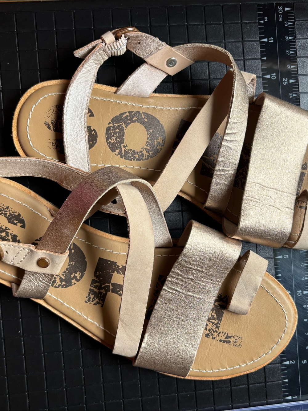 Sorel Metallic Rose Gold Strappy Women's Sandals